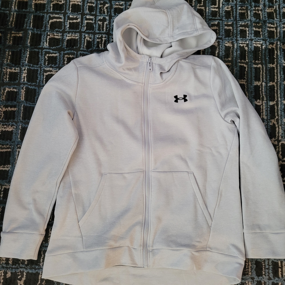 Under Armour Kids' Light Gray Full-Zip Hoodie